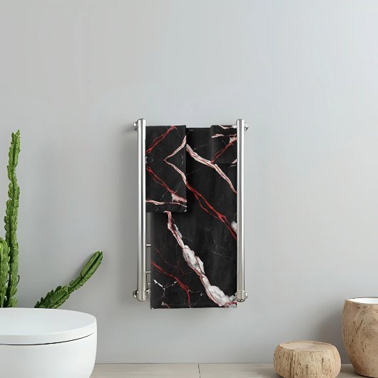 Marbre noir rouge moderne