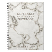 Marbre Nom Extrêmement important Carnet d'affaires (Devant)