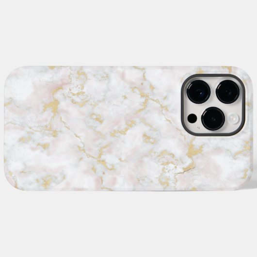 marbre or blanc rose coque iphone (Verso (horizontal))