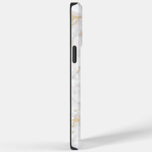 marbre or blanc rose coque iphone (Verso / Droite)