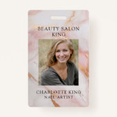 Marbre Or Blush rose - ID photo de l'employé Badge (Devant)