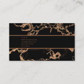 Marbre or de luxe élégant avocat Carte de visite (Dos)