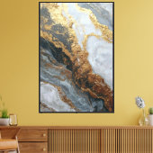 Marbre Or & Gris – Art mural abstrait (Insitu(Salon))