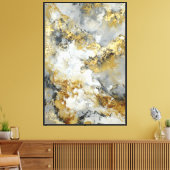 Marbre Or & Gris – Art mural abstrait (Insitu(Salon))