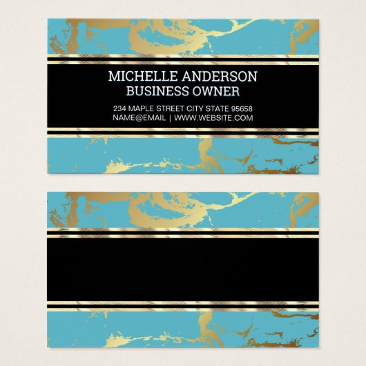 Marbre or turquoise (Devant & derrière)