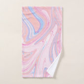 Marbre orange rose pastel élégant (Serviette à main)