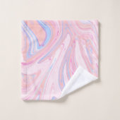 Marbre orange rose pastel élégant (Gant de toilette)