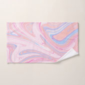 Marbre orange rose pastel élégant (Serviette à main)