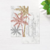 Marbre Palm Tree Feuilles Tri Gold Parties scintil (Bureau)