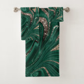 Marbre Parties scintillant en or noir vert Emerald (En situation)