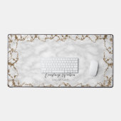 Marbre Parties scintillant or Elegant Motif Nom co (Clavier et souris)