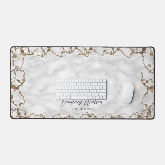 Marbre Parties scintillant or Elegant Motif Nom co (Clavier et souris)
