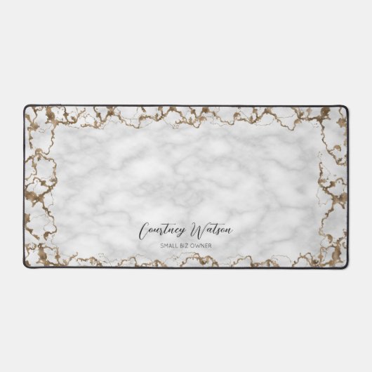 Marbre Parties scintillant or Elegant Motif Nom co (Recto)
