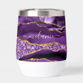 Marbre Parties scintillant or violet Nom personnal (Arrière)