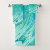 Marbre parties scintillant turquoise (En situation)