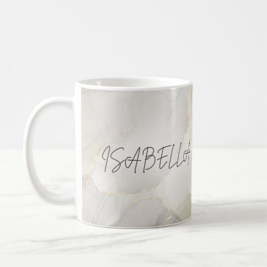 Marbre personnalisé Nom Mug (Gauche)