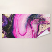 Marbre pourpre avec parties scintillant or (Serviette de bain)