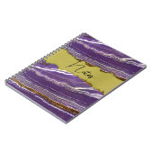 Marbre pourpre et Carnet spiral or Faux (Côté gauche)