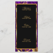 Marbre pourpre et or - Menu (Dos)