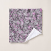 Marbre rose argent luxueux Monogramme (Gant de toilette)