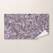 Marbre rose argent luxueux Monogramme (Serviette à main)