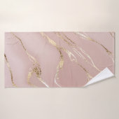 Marbre rose aux veines dorées (Serviette de bain)