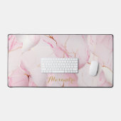 Marbre rose avec touche d'or (Clavier et souris)