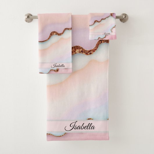 Marbre rose clair Agate Collection moderne (En situation)