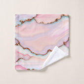 Marbre rose clair Agate Collection moderne (Gant de toilette)