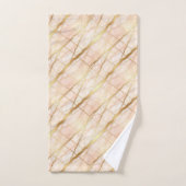 Marbre Rose Clair et Or Luxueux (Serviette à main)