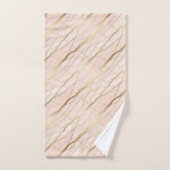 Marbre Rose Clair et Or Luxueux (Serviette à main)