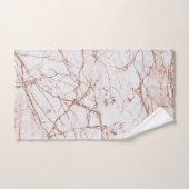 Marbre rose de parties scintillantes d'or de faux (Serviette à main)