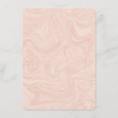Marbre Rose Elégant Vintage Wedding Menu (Dos)