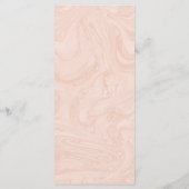 Marbre Rose Elégant Vintage Wedding Menu (Dos)