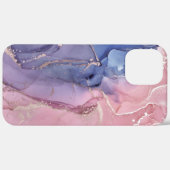 Marbre rose et bleu Coque-Mate coque iphone (Verso / Droite)