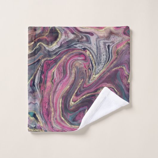 Marbre rose et gris Abstrait (Gant de toilette)