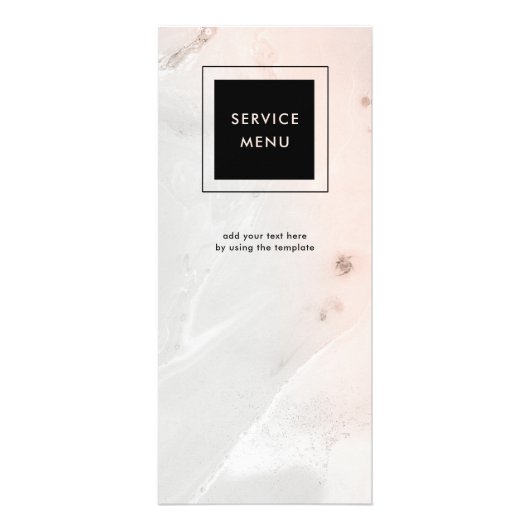 Marbre rose et gris avec menu service noir (Devant)