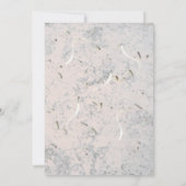 Marbre rose et gris Faire-part de mariage monogram (Dos)