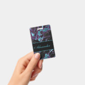 Marbre rose et Turquoise Style Bagage Badge (À main)