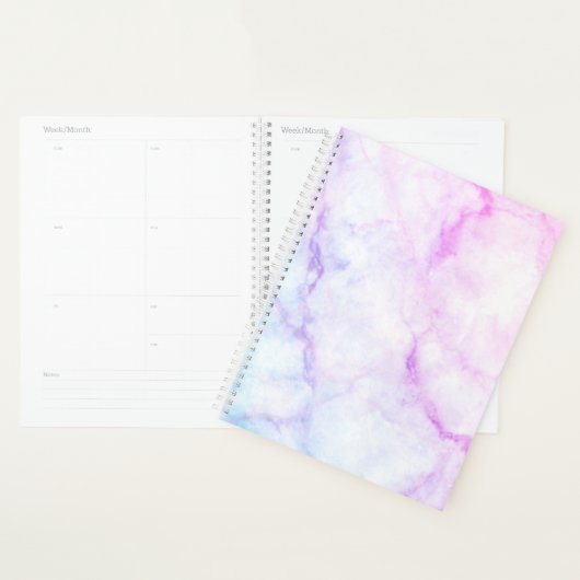 Marbre rose et violet ombre | Planificateur person (Devant avec enveloppe)