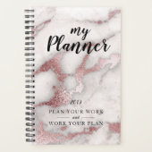 Marbre Rose Gold Glam Planner (Devant)