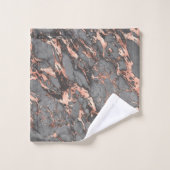 Marbre rose gris or design moderne (Gant de toilette)