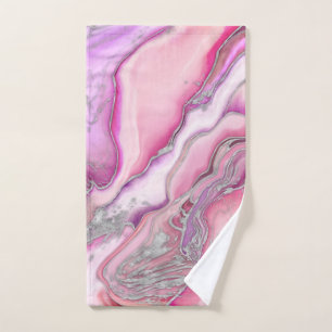 Marbre Rose liquide argenté