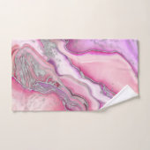 Marbre Rose liquide argenté (Serviette à main)