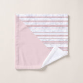 Marbre rose mignon élégant de blanc de rayure de (Gant de toilette)