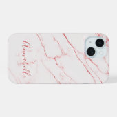 Marbre rose Moderne Design Monogramme (Verso Horizontal)