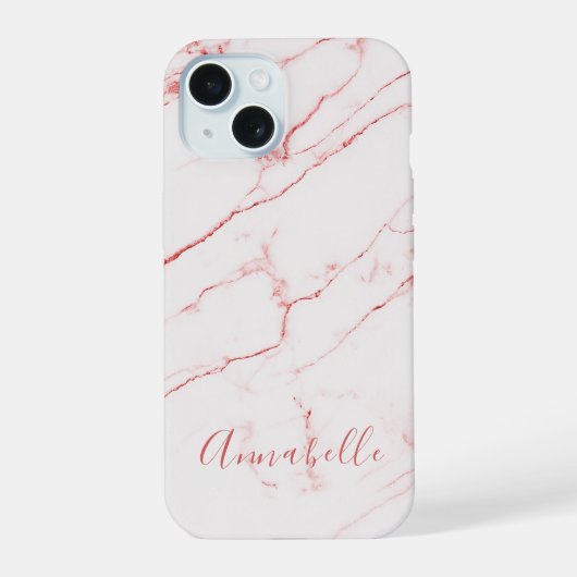 Marbre rose Moderne Design Monogramme (Verso)