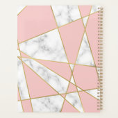 Marbre rose moderne et design géométrique or (Dos)