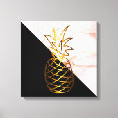 Marbre rose noir or Ananas toile Imprimer (Recto)