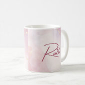 Marbre rose Nom personnalisé Mug (Devant droit)